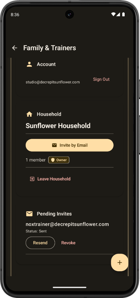 Household Sync Interface